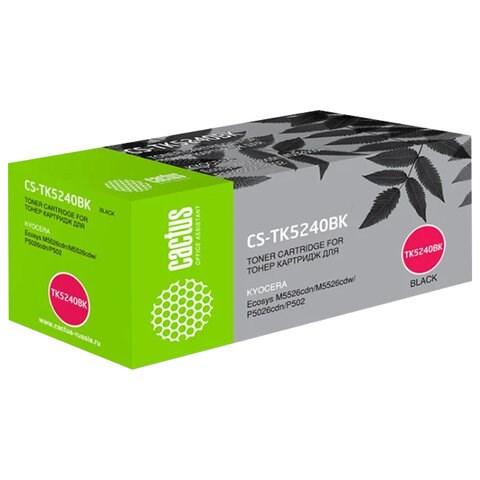 Картридж лазерный CACTUS (CS-TK5240BK) для Kyocera M5526cdn/M5526cdw/P5026cdn, черный, ресурс 4000 страниц 363700 - фото 333193