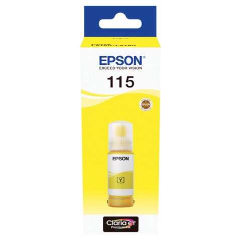 Чернила EPSON 115 (C13T07D44A) для СНПЧ L8160/L8180, желтые, объем 70 мл, ОРИГИНАЛЬНЫЕ 364022 - фото 333436