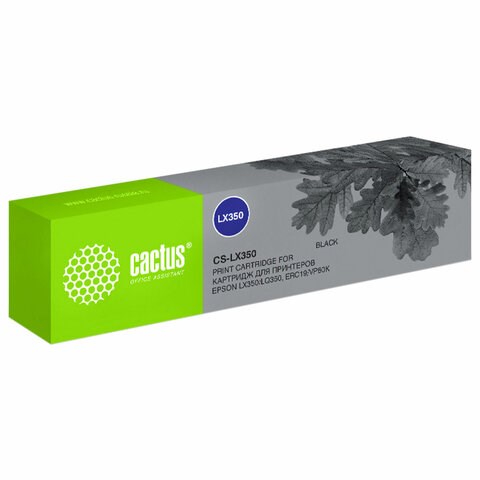Картридж матричный CACTUS (CS-LX350) для Epson LX350/LQ350/ERC19/VP80K, черный 364168 - фото 333549