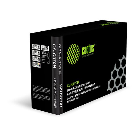 Картридж лазерный CACTUS (CS-C070H) для Canon i-SENSYS LBP243/LBP246/MF461/MF463/MF465, ресурс 10200 страниц 364440 - фото 333735