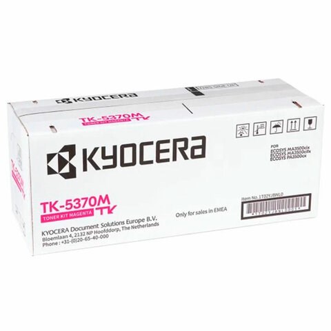 Тонер-картридж KYOCERA (TK-5370M) ECOSYS PA3500cx/MA3500cix/MA3500cifx, пурпурный, оригинальный, ресурс 5000 страниц, 1T02YJBNL0 364458 - фото 333753
