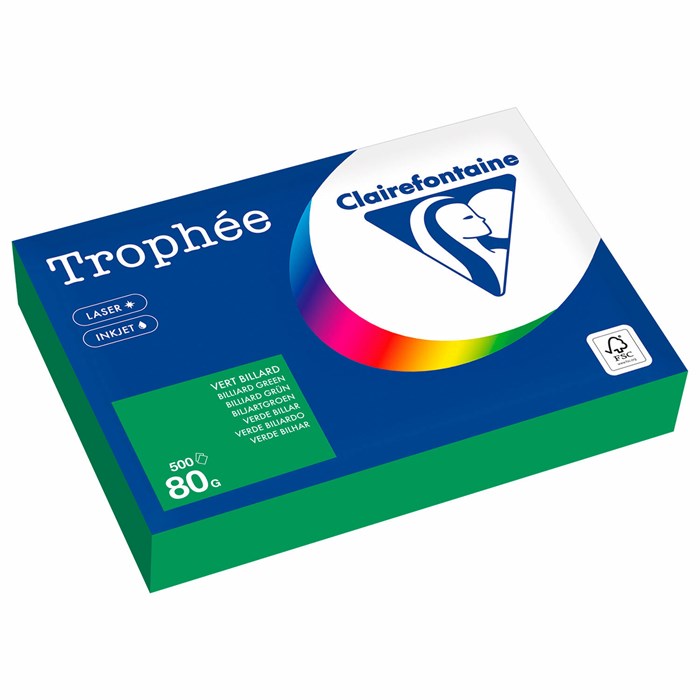 Бумага цветная CLAIREFONTAINE, А4, 80 г/м2, 500 л., интенсив, травяной, Франция, 1991C 116723 - фото 334799