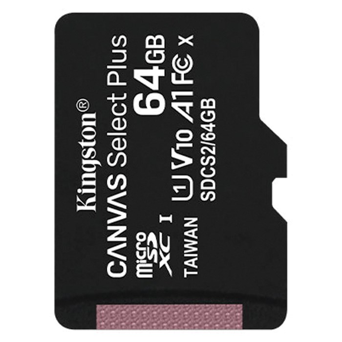 Карта памяти microSDXC 64 ГБ, KINGSTON Canvas Select Plus, UHS-I, 100 Мб/с (class 10), SDCS2/64GBSP 514059 - фото 338081