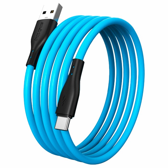 Кабель S21 USB – Type-C, 1 м, 3 А, SMARTBUY, для зарядки и передачи данных, синий, 93393 514169 - фото 338525