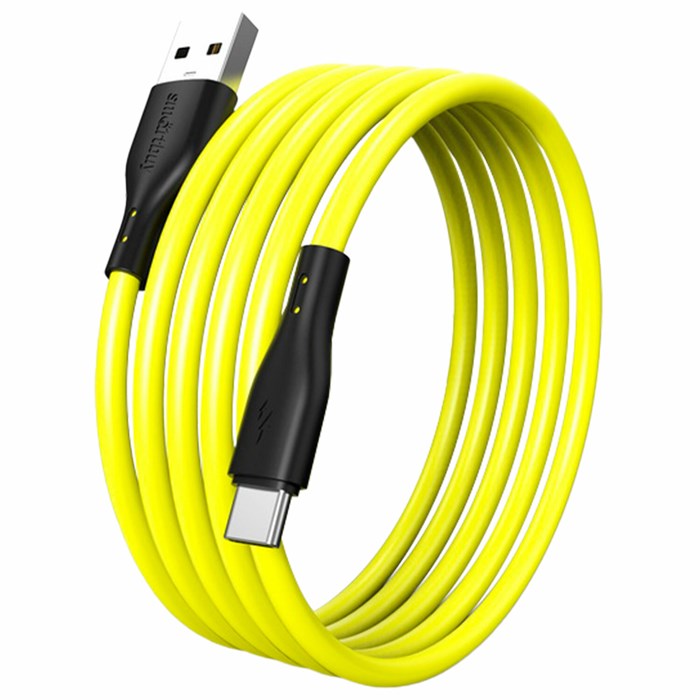 Кабель S21 USB – Type-C, 1 м, 3 А, SMARTBUY, для зарядки и передачи данных, желтый, 93409 514170 - фото 338528