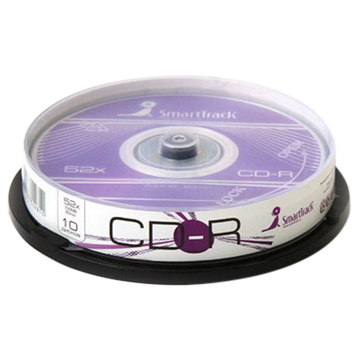 Диски CD-R SMARTTRACK, 700 Мб 52x Cake Box (упаковка на шпиле), КОМПЛЕКТ 10 шт., ST000148 513987 - фото 338582
