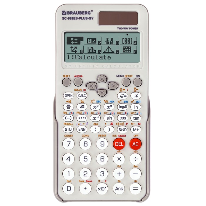 Калькулятор инженерный BRAUBERG SC-991ES-PLUS-GY (164х80 мм), 552 функции, 10+2 разряда, СЕРЫЙ, 272652 272652 - фото 340127