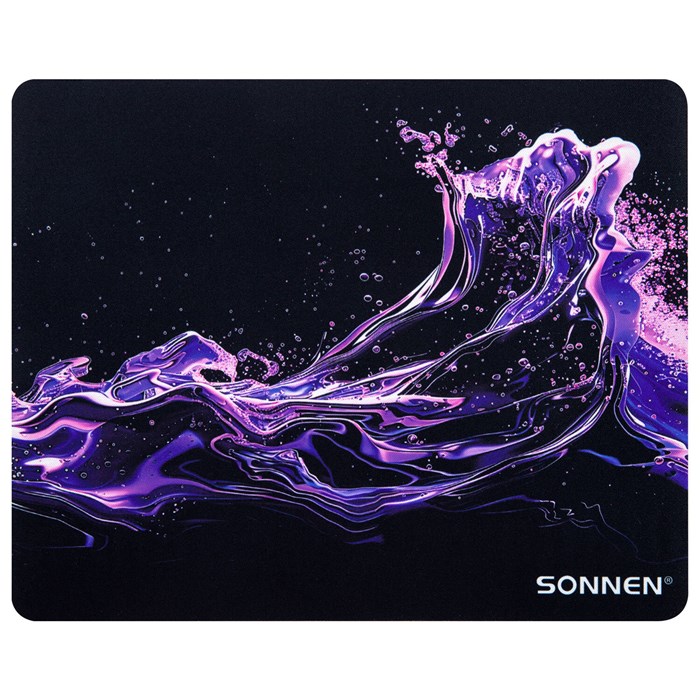 Коврик для мыши SONNEN "NEON SPLASH" резина + ткань, 250х200х2 мм, 513957 513957