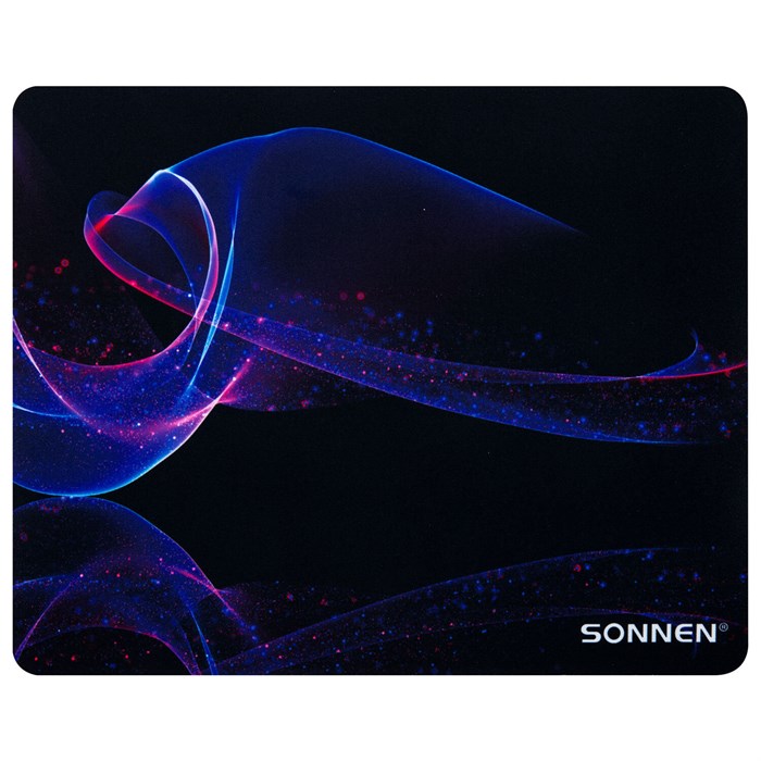 Коврик для мыши SONNEN "NEON WAVE" резина + ткань, 250х200х2 мм, 513958 513958