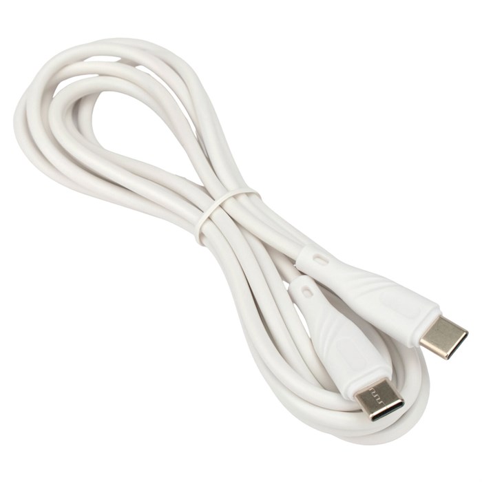 Кабель USB 2.0 Type-C-Type-C, 2 м, CABLEXPERT, 3 А, 60 Вт, PD/QC3.0, медь, белый, CCB-USB2-CMCMO1-2MW 514297 - фото 340806
