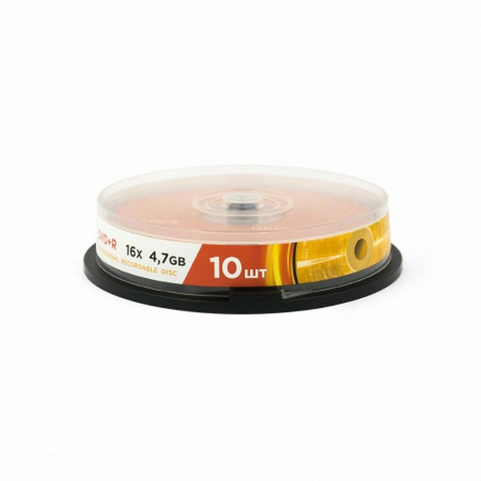 Диски DVD+R (плюс) MIREX, 4,7 Гб, 16x, Cake Box (упаковка на шпиле), КОМПЛЕКТ 10 шт., UL130013A1L 514015 - фото 341064