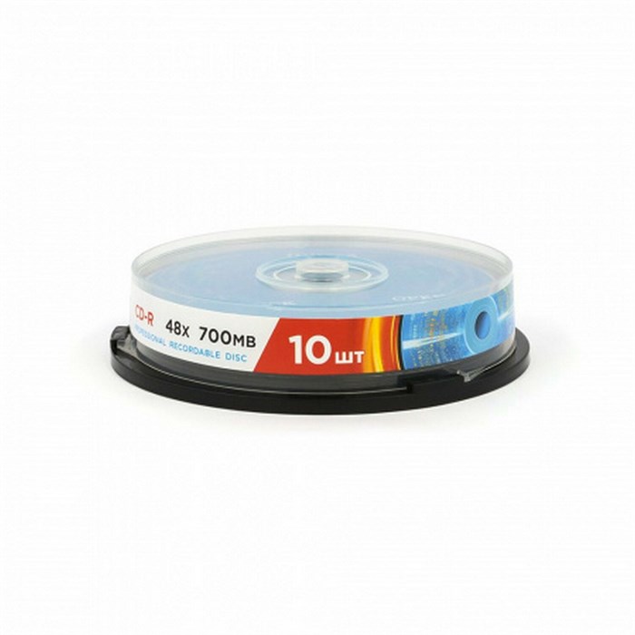 Диски CD-R MIREX, 700 Мб, 48x, Cake Box (упаковка на шпиле), КОМПЛЕКТ 10 шт., UL120051A8L 514022 - фото 341074