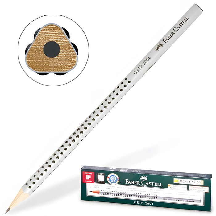 Карандаш чернографитный FABER-CASTELL, 1 шт., "Grip 2001", НВ, трехгранный, 117000 180380 - фото 342041