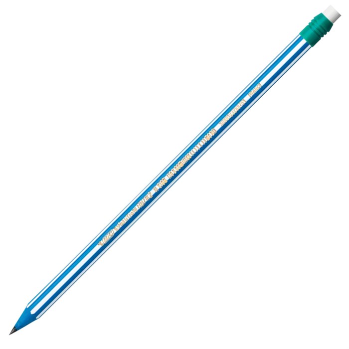 Карандаш чернографитный BIC, 1 шт., "Evolution Stripes", HB, с ластиком, корпус ассорти, 8960342 180921 - фото 343291