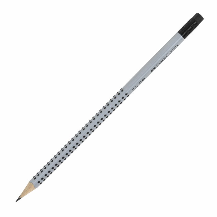 Карандаш чернографитный FABER-CASTELL, 1 шт., "Grip 2001", HB, трехгранный, с ластиком, 117200 180939 - фото 343372