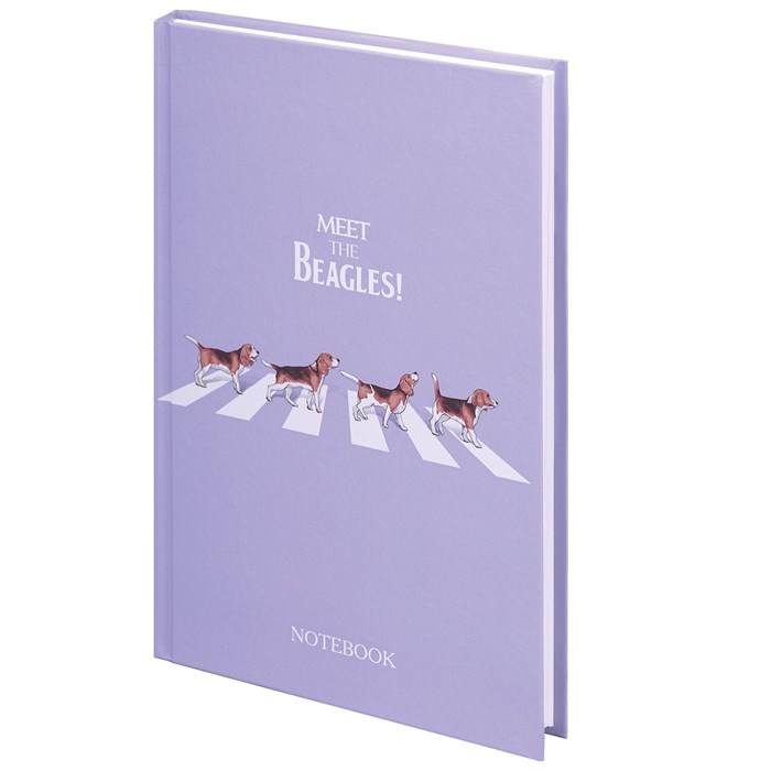 Блокнот А5 134х206 мм, 80 л., твердый, клетка, выборочный лак, STAFF, "Beagles", 114424 114424 - фото 350232
