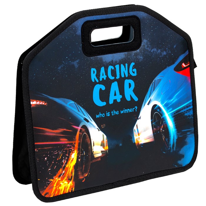 Папка-сумка ЮНЛАНДИЯ, 1 отделение, фетровые ручки, 34х30х11 см, "Night race", 270999 270999 - фото 351535