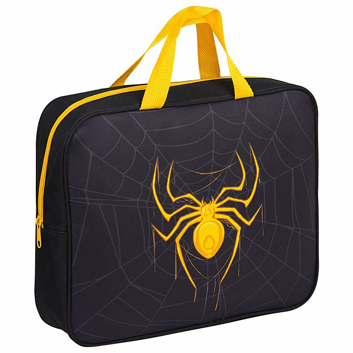 Папка на молнии с ручками BRAUBERG А4, 1 отделение, полиэстер, 80 мм, "Venomous spider", 271485 271485 - фото 351607