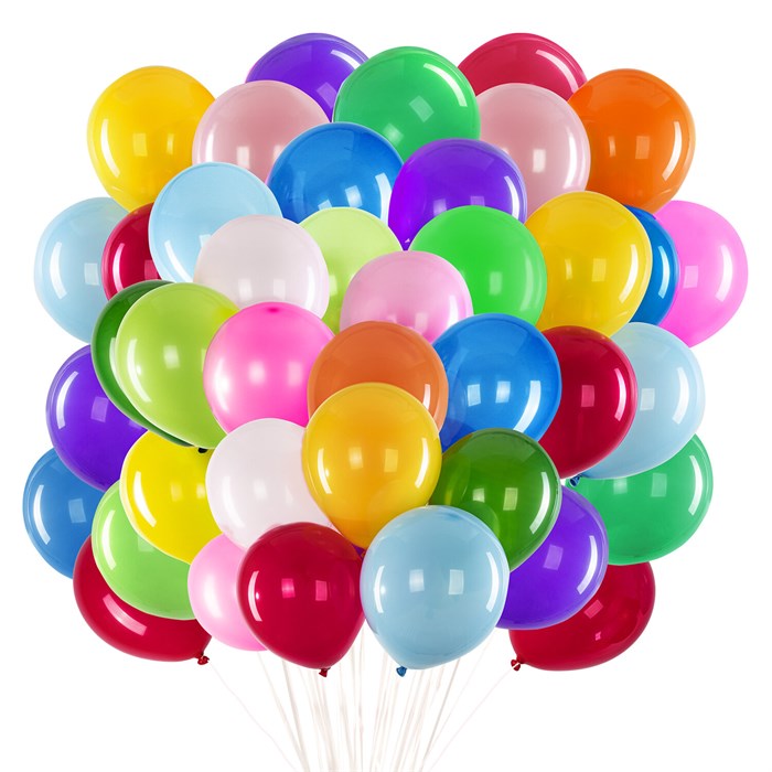 Шары воздушные 25 см, 100 штук, "ЯРКИЕ ЦВЕТА", ассорти, BRAUBERG KIDS, 591873 591873 - фото 352201