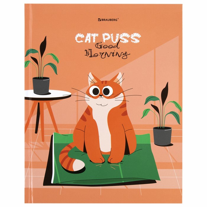 Дневник 1-11 класс 40 л., твердый, BRAUBERG, глянцевая ламинация, "Cute cat", 106852 106852 - фото 353193
