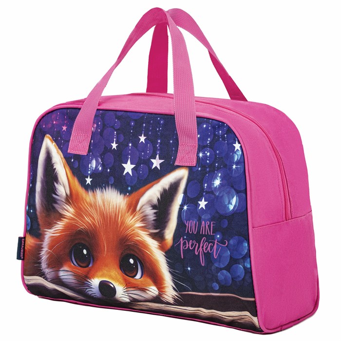 Сумка для занятий BRAUBERG с ручками, 35x25x15 см, "Cute fox", 272379 272379 - фото 354954