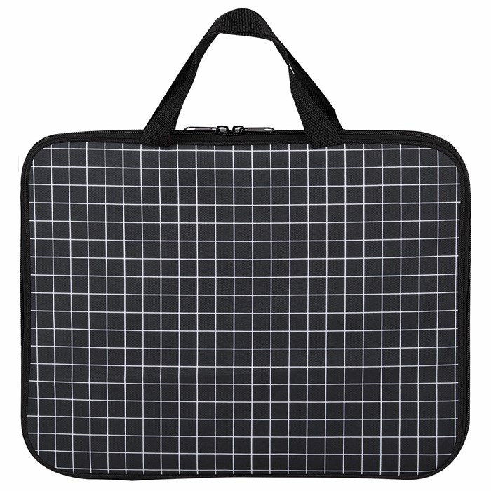 Папка на молнии с ручками BRAUBERG А4, 1 отделение, полиэстер, 20 мм, "Checkered", 272173 272173 - фото 355158