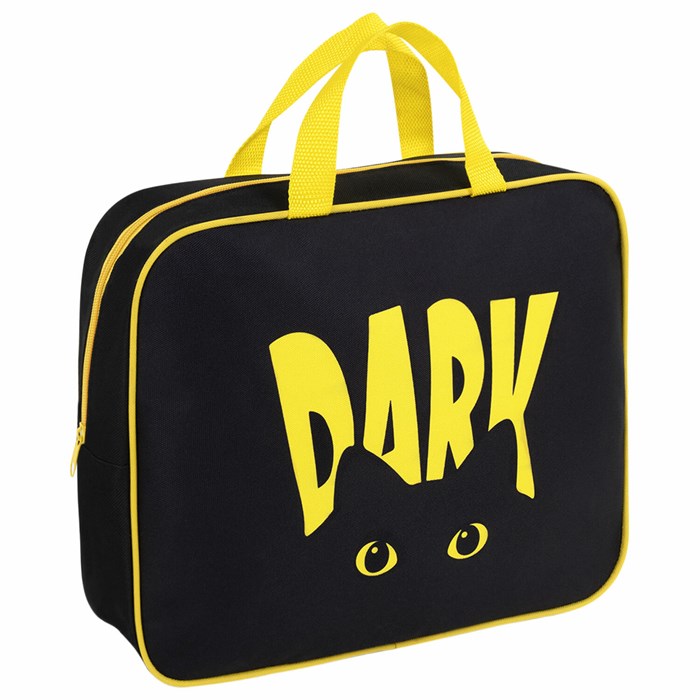 Папка на молнии с ручками BRAUBERG А4, 1 отделение, полиэстер, 80 мм, "Dark cat", 272178 272178 - фото 355413