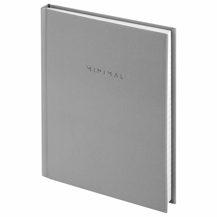 Блокнот МАЛЫЙ ФОРМАТ 110х147 мм, А6, 80 л., твердый, клетка, BRAUBERG "Minimal", серый, 116445 116445 - фото 357002