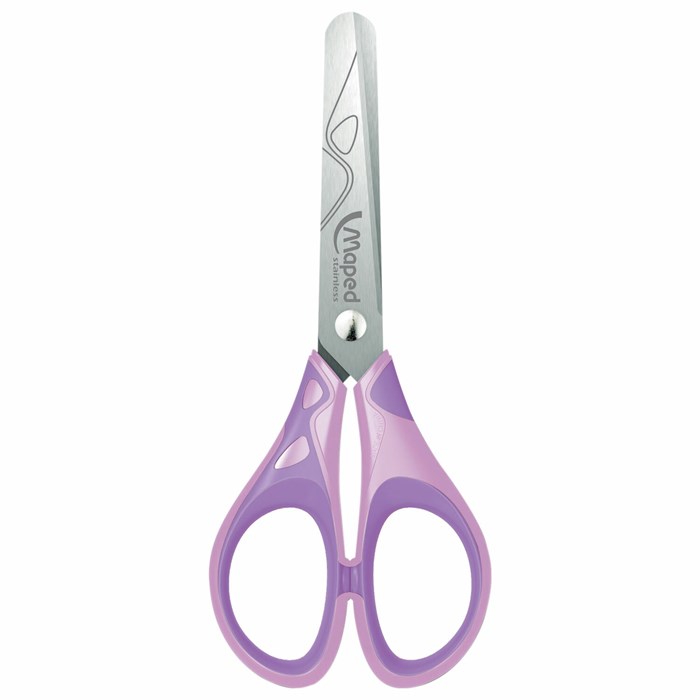Ножницы MAPED (Франция) "Essentials Soft", 130 мм, закругленные, цвет ассорти, 464411 273976 - фото 357479