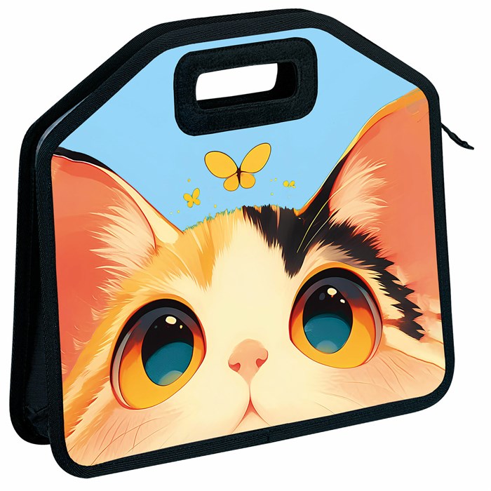 Папка-сумка ЮНЛАНДИЯ, 1 отделение, фетровые ручки, 34х30х11 см, "Cute catcher", 273379 273379 - фото 360485