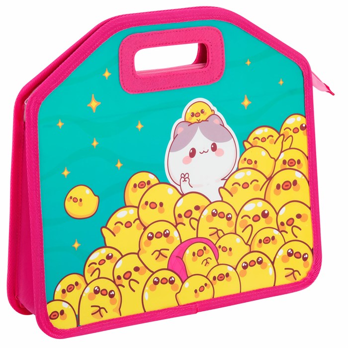 Папка-сумка ЮНЛАНДИЯ, 1 отделение, фетровые ручки, 34х30х11 см, "Duck tales", 273380 273380 - фото 360495