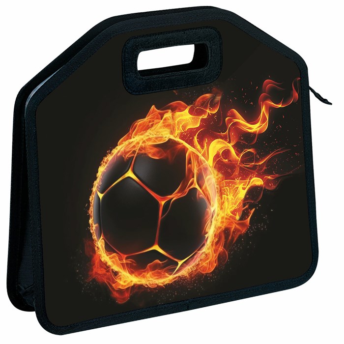Папка-сумка ЮНЛАНДИЯ, 1 отделение, фетровые ручки, 34х30х11 см, "Fire ball", 273381 273381 - фото 360505