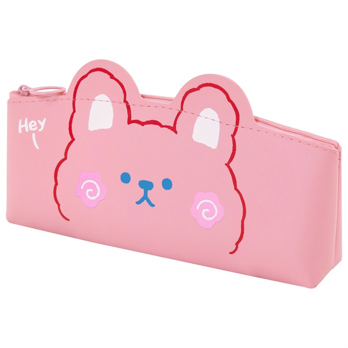 Пенал ЮНЛАНДИЯ ЮНИОР, 1 отделение, искусственная кожа, "Pink bear", 20х9х7 см, 273818 273818 - фото 360849
