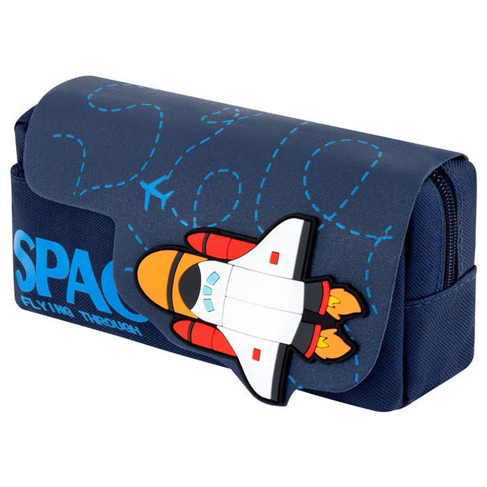 Пенал ЮНЛАНДИЯ ЮНИОР, 2 отделения, "Space rocket", 21х10х7 см, 273820 273820 - фото 360873