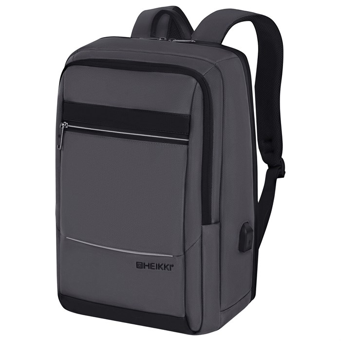 Рюкзак HEIKKI ELECT (ХЕЙКИ) универсальный, отделение для ноутбука, USB-порт, серый, 44х30х16 см, 273863 273863 - фото 361275