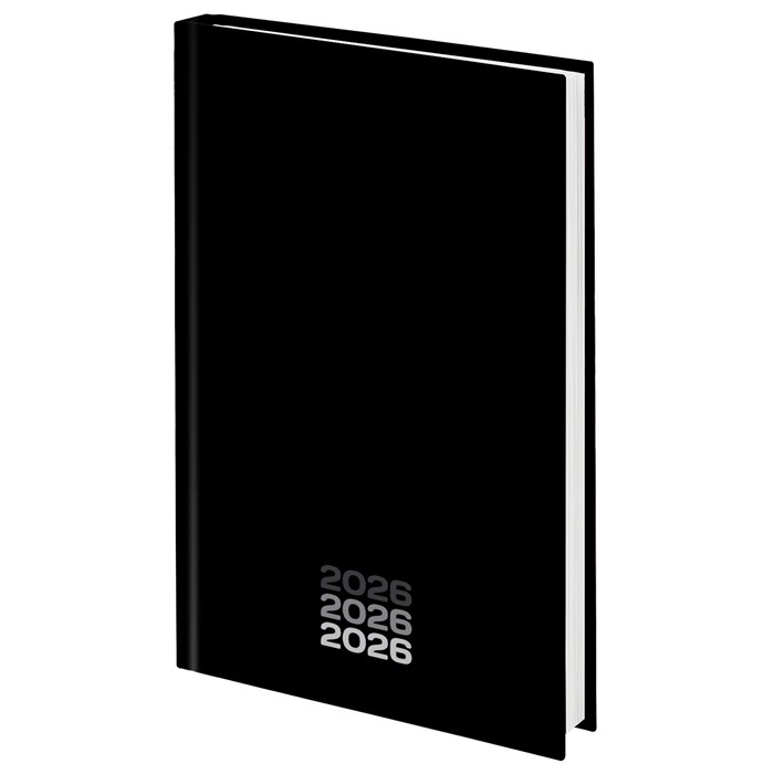 Ежедневник датированный 2026 145х215 мм, А5, STAFF, ламинированная обложка, "Black style", 117325 117325 - фото 361837