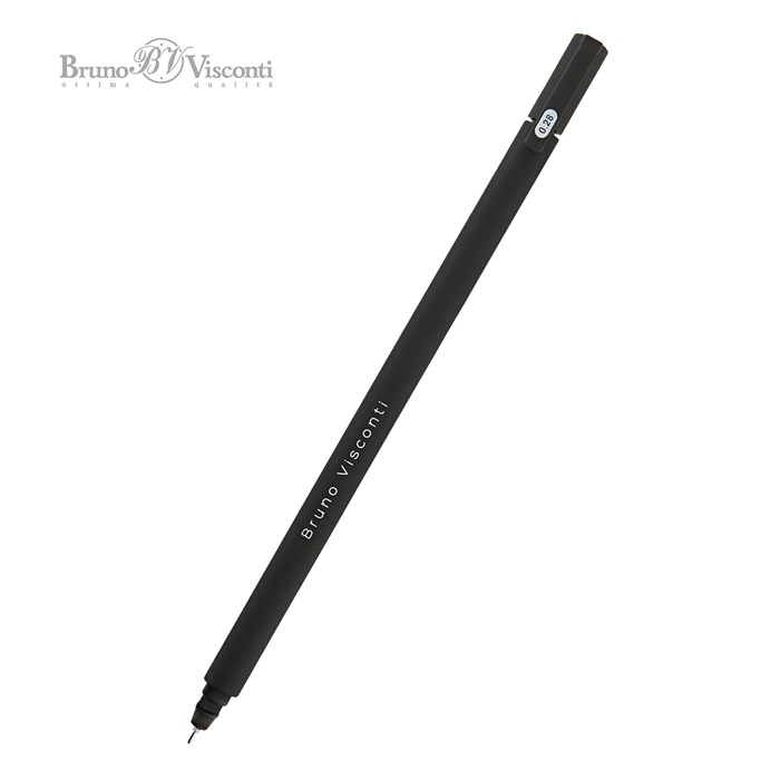 Ручка гелевая BRUNO VISCONTI "Super Slim Black", ЧЕРНАЯ, узел 0,28 мм, линия 0,2 мм, 20-0397 144543 - фото 369872
