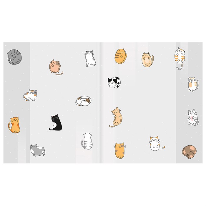 Обложки "CATS" для тетрадей и дневников, КОМПЛЕКТ 10 шт., ПЛОТНЫЕ, 210х350 мм, 110 мкм, FUNSTER (ФАНСТЕР), 274085 274085 - фото 371721