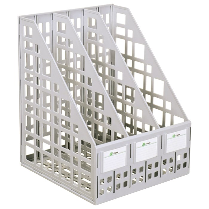 Лоток вертикальный для бумаг (250х245х295 мм), 3 отделения, сетчатый, сборный, серый, ЛТВ-63719 235646