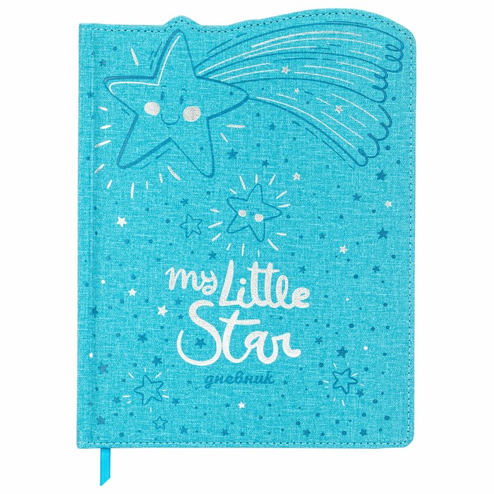 Дневник 1-4 класс 48 л., кожзам (твердая с поролоном), фигурный край, ЮНЛАНДИЯ, "Звездочки", 106933 106933