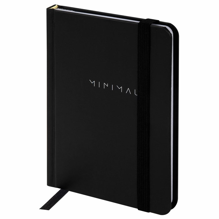 Блокнот с резинкой в клетку 96 л., МАЛЫЙ ФОРМАТ А6, 109х148 мм, твердая обложка, BRAUBERG, "Minimal", 116333 116333