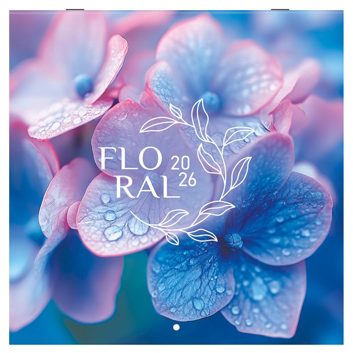 Календарь настенный перекидной 2026 г., BRAUBERG, 12 листов, 28,5х28,5 см, "Floral", 116939 116939