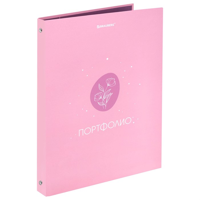 Папка-портфолио универсальная, 4 кольца, 20 файлов, 7БЦ матовая, BRAUBERG, "Gentle", 117558 117558