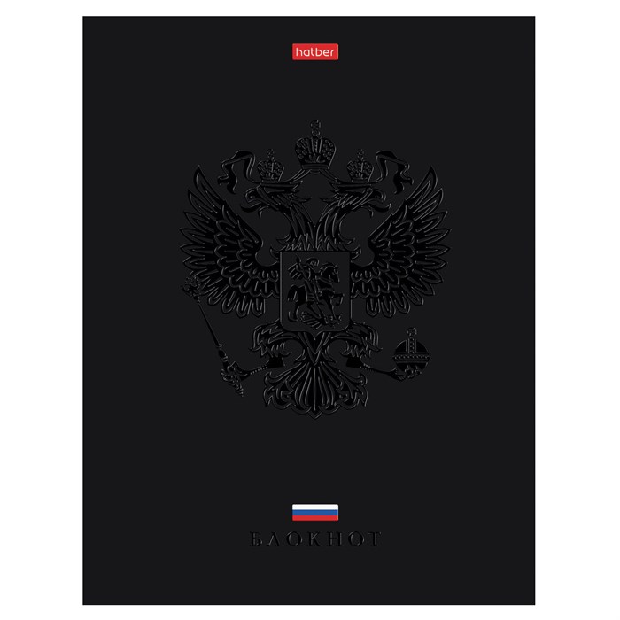 Блокнот А5 167х216 мм, 80 л., твёрдый, клетка, матовая ламинация, лак, блок 5 цв., HATBER, "Россия", 085282, 80ББ5лолВ130989 117639