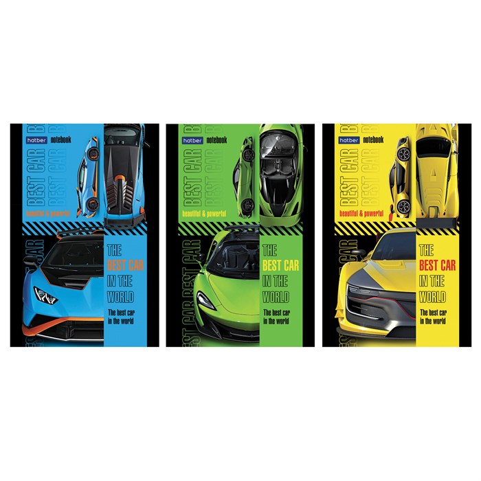 Блокнот МАЛЫЙ ФОРМАТ А6, 40 л., склейка, мелованная бумага, клетка, глянцевая ламинация, HATBER, "Скорость и мощь", 077053, 40Б6лA1к 117645