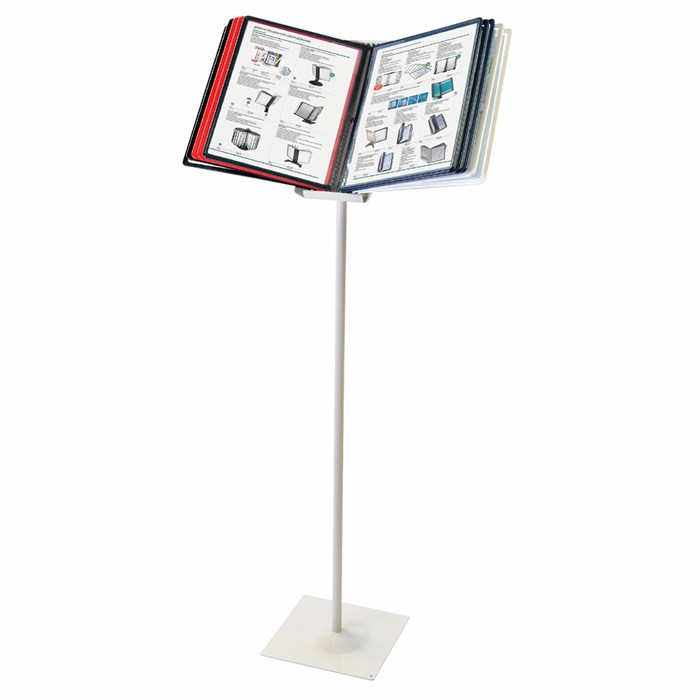 Демосистема напольная металлическая с 10 цветными панелями А4, серая, BRAUBERG "SOLID", 236724 236724