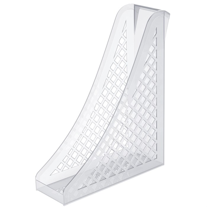 Лоток вертикальный для бумаг BRAUBERG ECO, 240х80х290 мм, сетчатый, прозрачный, 239016 239016