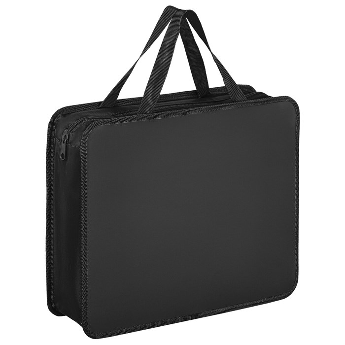 Папка на молнии с ручками ПИФАГОР, А4, 1 отделение, пластик, 75 мм, черная, 272110 272110