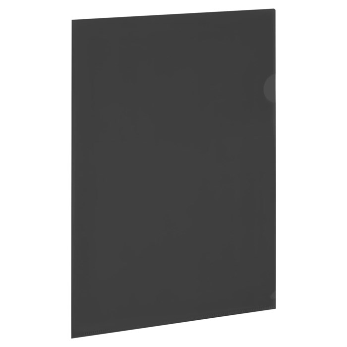 Папка-уголок прозрачная, А4, BRAUBERG "UNIVERSAL", черная, 0,10 мм, 273046 273046