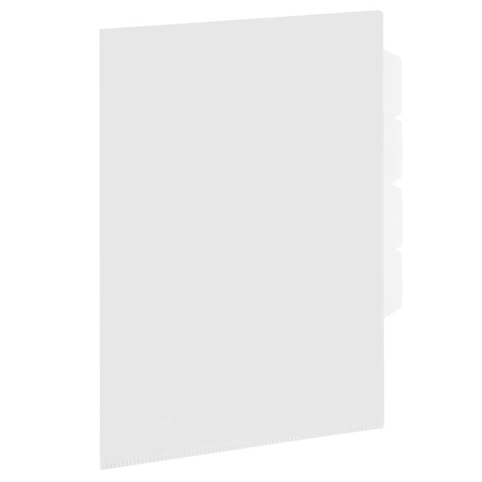 Папка-уголок 3 отделения, жесткая, А4, BRAUBERG "SPECIAL", прозрачная, 0,15 мм, 273062 273062